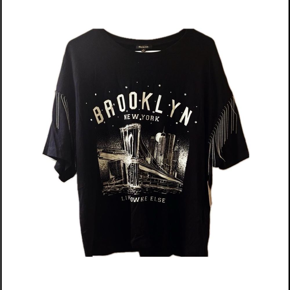 Black Brooklyn Graphic Women's Top